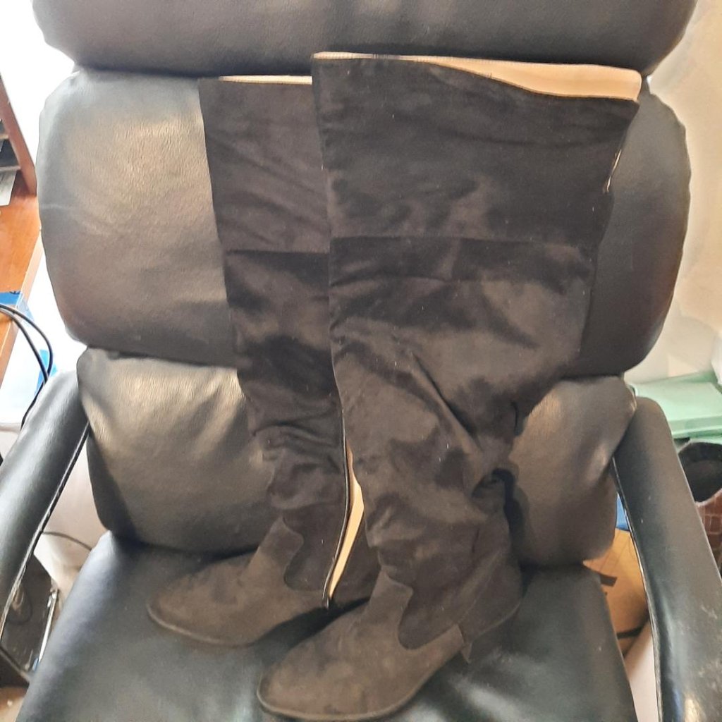 New ! Journee Collection Women's Sana Wide Calf Over The Knee Boot Black Size7.5